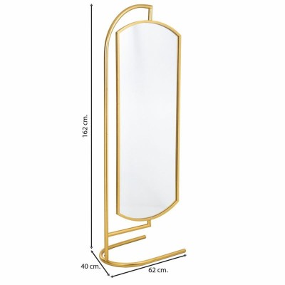 Miroir sur pied Alexandra House Living Or Métal Fer Miroir 40 x 162 x 62 cm