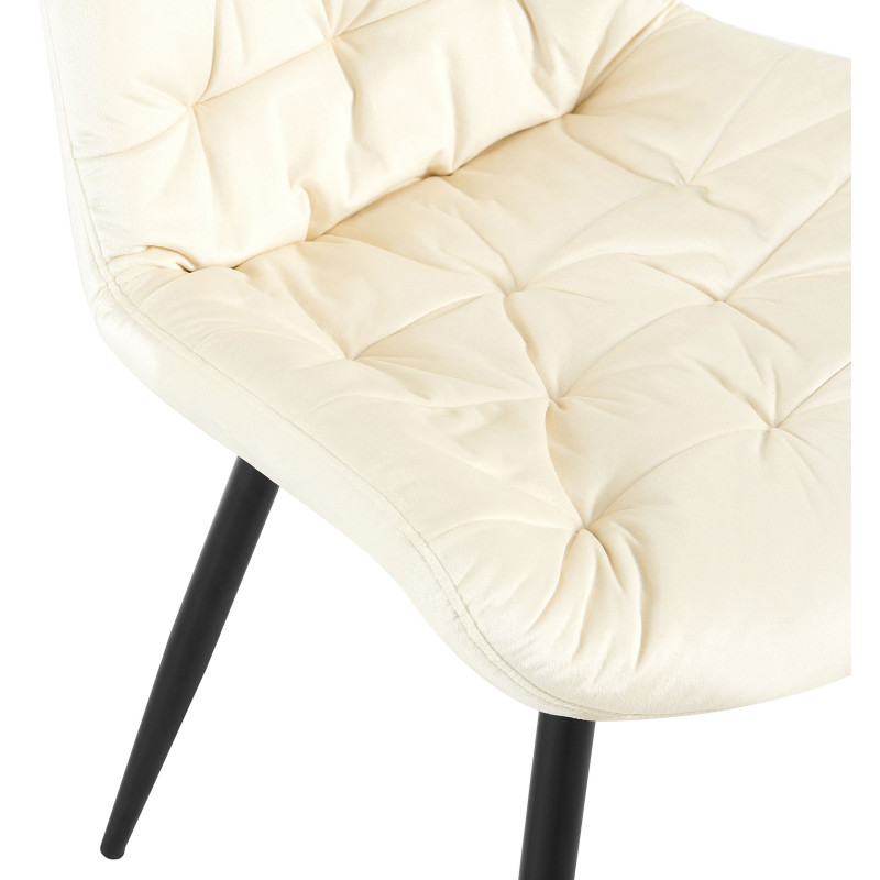 Ensemble de 2 chaises de salle à manger Rossford crème
