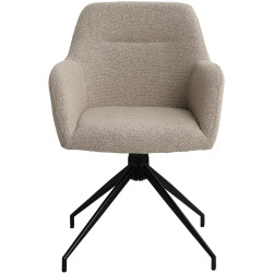 Chaise de salle à manger Merlinda tissu Teddy taupe