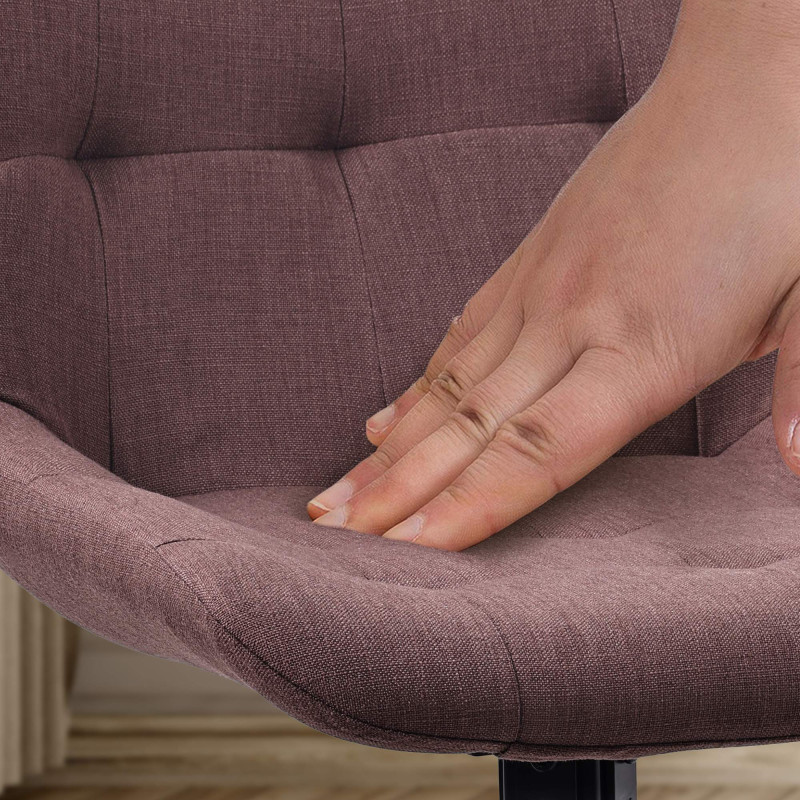 Lot de 2 chaises de salle à manger en tissu Merna marron