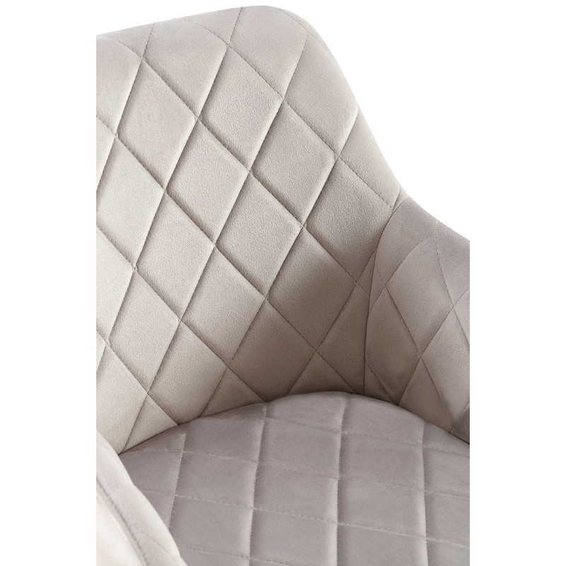Lot de 2 chaises de salle à manger Monett velours B gris