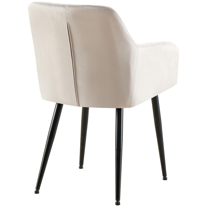 Lot de 2 chaises de salle à manger Monett velours B gris