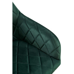 Lot de 2 chaises de salle à manger Monett velours B vert