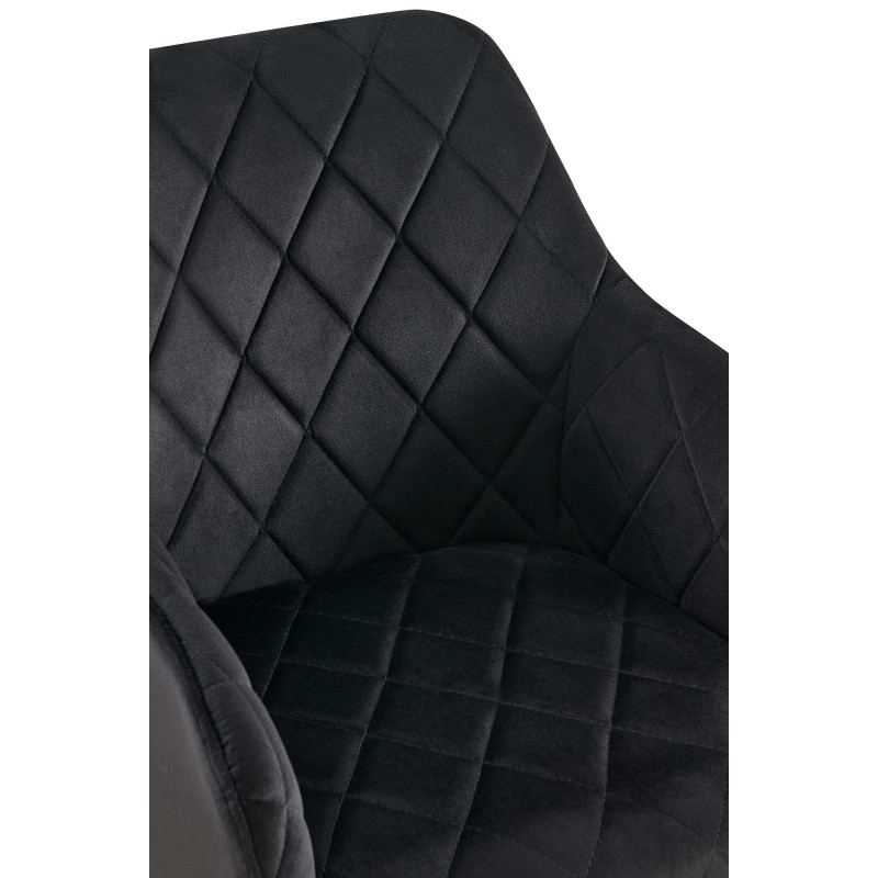 Lot de 2 chaises de salle à manger Monett velours B noir