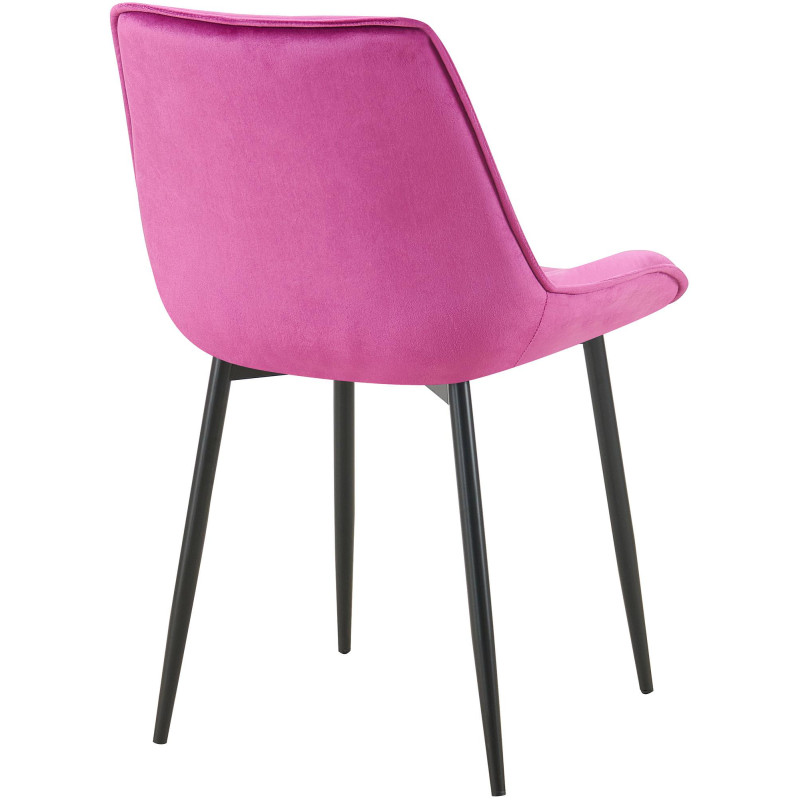 Ensemble de 2 chaises de salle à manger Wallace en velours violet
