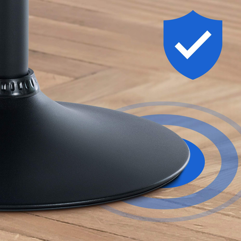 Taburete de cocina Braga en terciopelo Azul,Negro