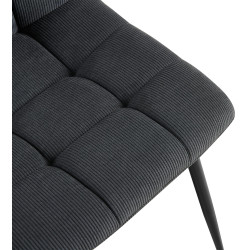 Lot de 4 chaises de salle à manger Tilde Cord noir