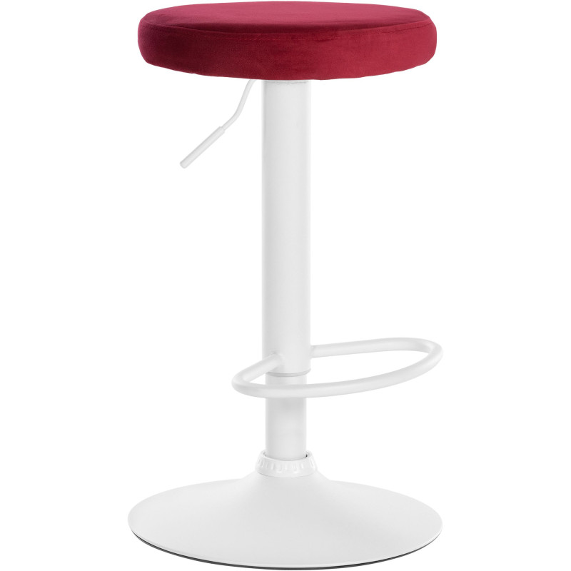 Tabouret de bar Ponte velours blanc