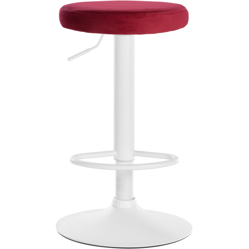 Tabouret de bar Ponte velours blanc