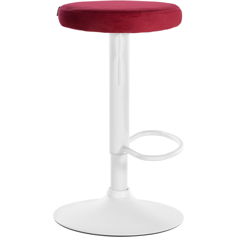 Tabouret de bar Ponte velours blanc