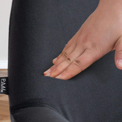 Sgabello Braga in velluto nero,nero