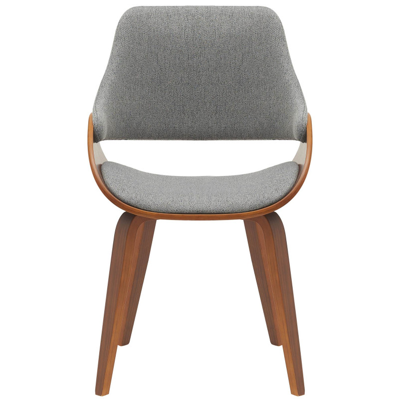Lot de 2 chaises de salle à manger Vangale en noyer/gris foncé