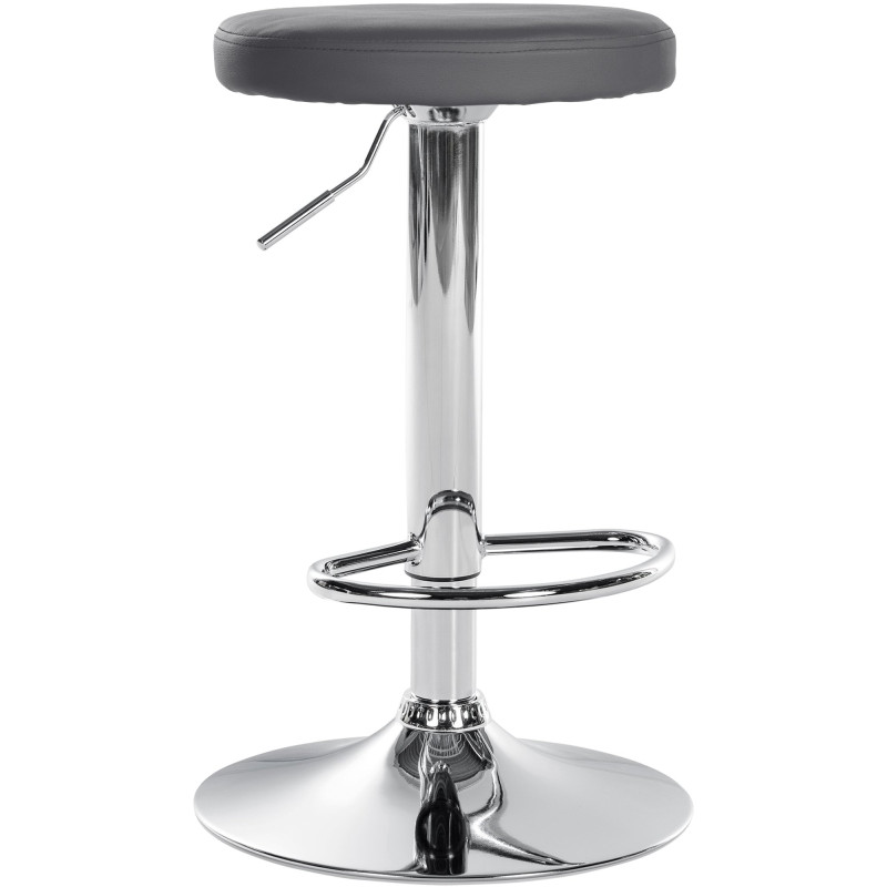Tabouret de bar Ponte simili cuir chromé