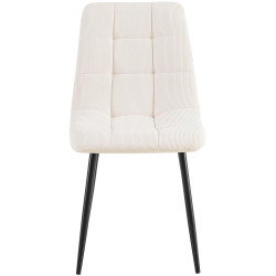 Lot de 2 chaises de salle à manger Antibes Cord crème