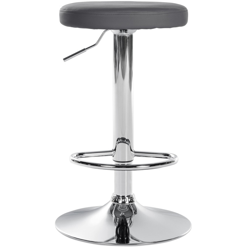 Tabouret de bar Ponte simili cuir chromé