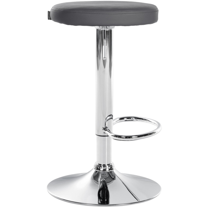 Tabouret de bar Ponte simili cuir chromé