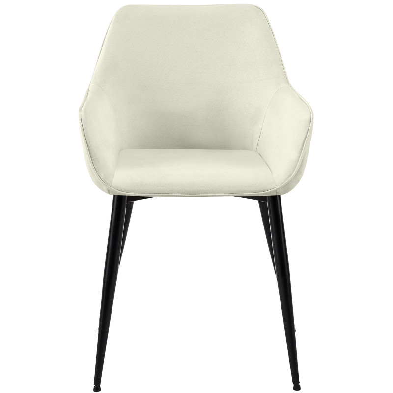 Chaise de salle à manger Luena en tissu crème