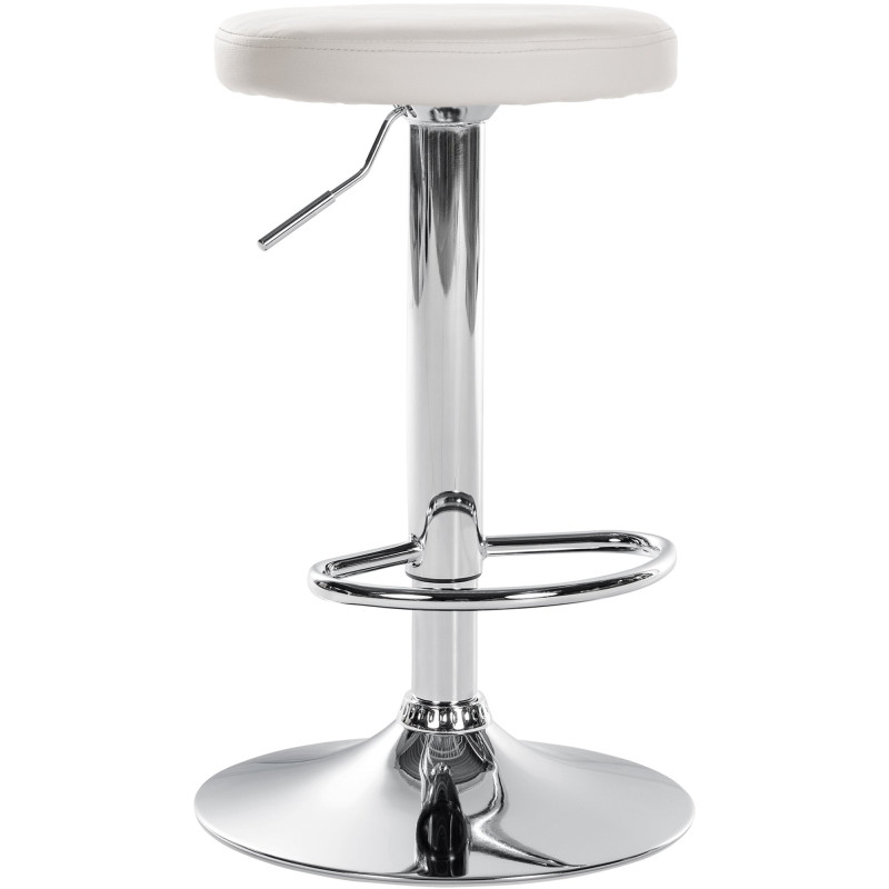 Tabouret de bar Ponte simili cuir chromé