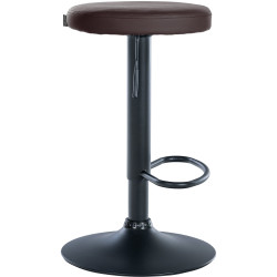 Tabouret de bar Ponte simili cuir noir