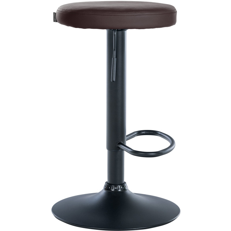 Tabouret de bar Ponte simili cuir noir