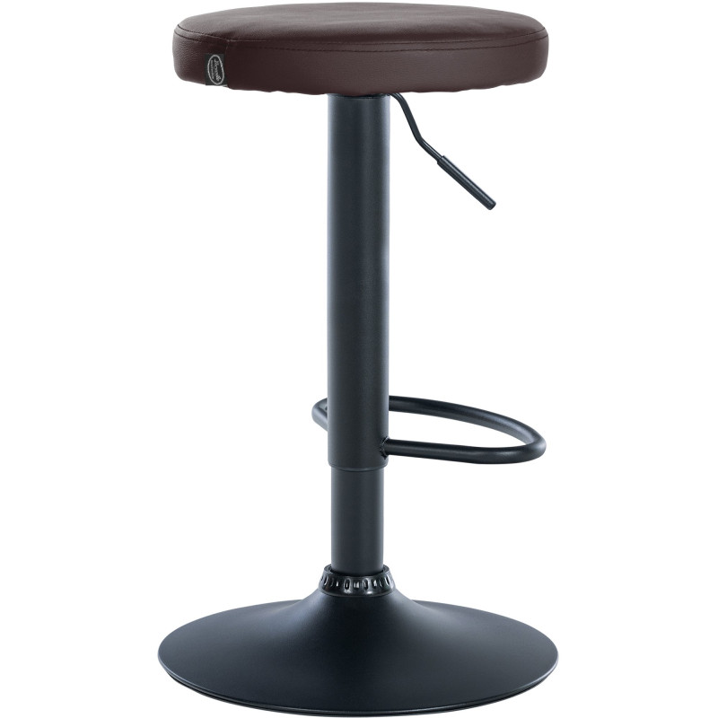 Tabouret de bar Ponte simili cuir noir