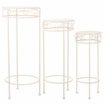 Sous-pot Alexandra House Living Blanc Métal Fer 28 x 120 x 58 cm