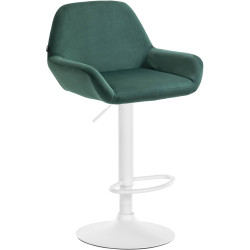 Sgabello Braga in velluto Verde scuro,bianco