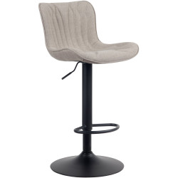 Tabouret de bar Linus tissu taupe