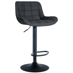 Tabouret de bar Tover, simili cuir noir