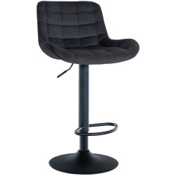 Taburete de bar Tover Negro,Terciopelo