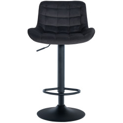 Tabouret de bar en velours Tover noir