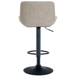 Tabouret de bar en tissu Tover taupe