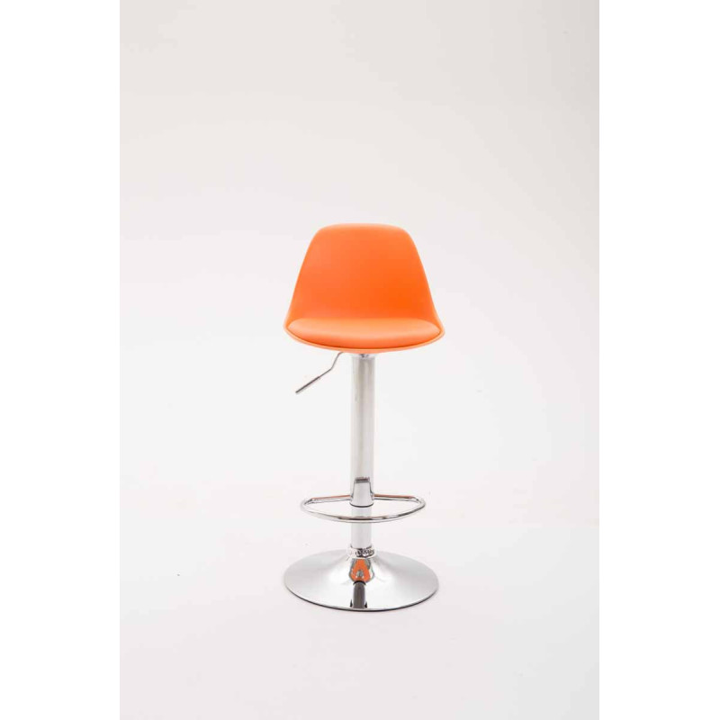 Tabouret de bar Kiel, similicuir orange