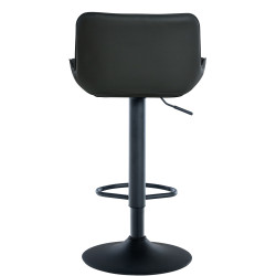 Tabouret de bar Minosa simili cuir noir