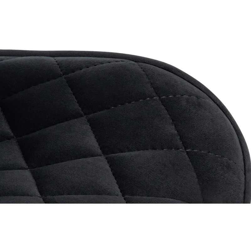 Tabouret de bar Minosa velours noir