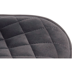 Tabouret de bar en velours Minosa gris foncé