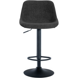 Tabouret de bar en tissu Loft noir