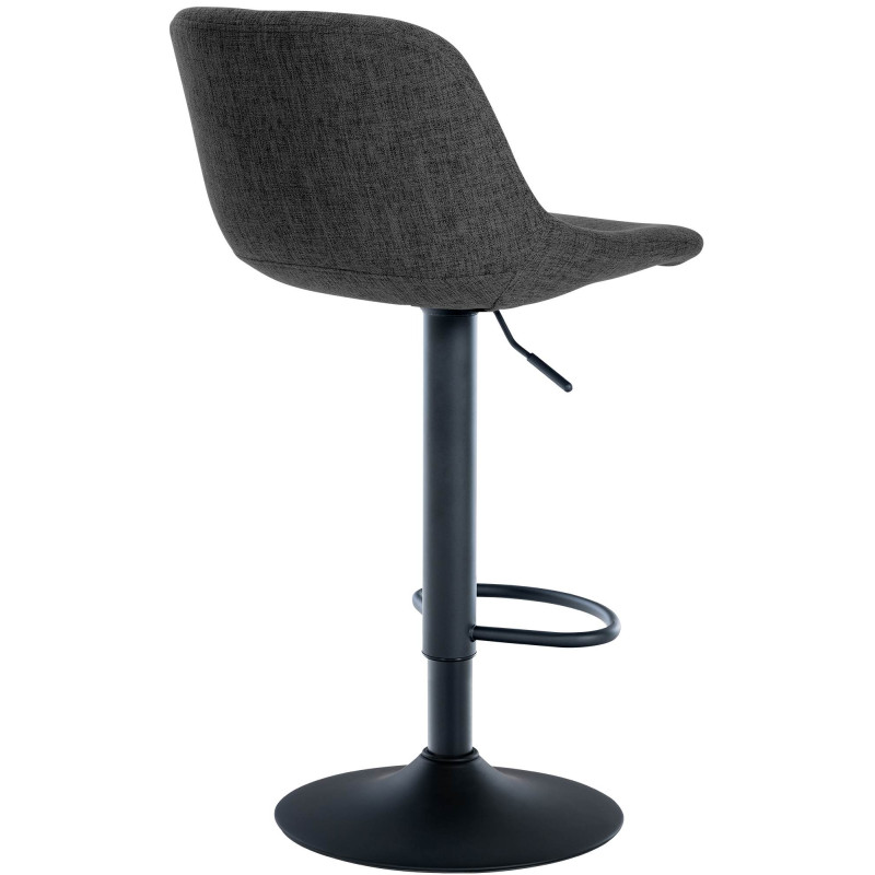 Tabouret de bar Loft en tissu noir