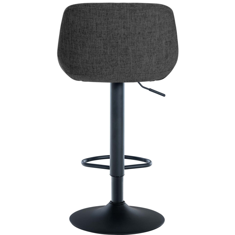 Tabouret de bar en tissu Loft noir