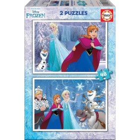 Puzzle La Reine des Neiges - EDUCA - 2x48 pieces - Pour enfants a partir de 4 ans