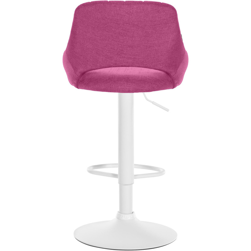 Tabouret de bar Milet, tissu blanc violet