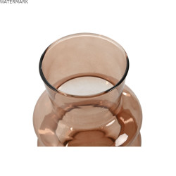 Vase Home ESPRIT Ambre Verre Moderne 11,5 X 11,5 X 19,5 cm