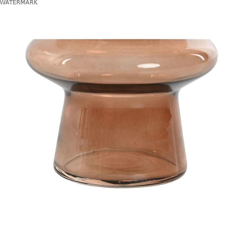 Vase Home ESPRIT Ambre Verre Moderne 11,5 X 11,5 X 19,5 cm