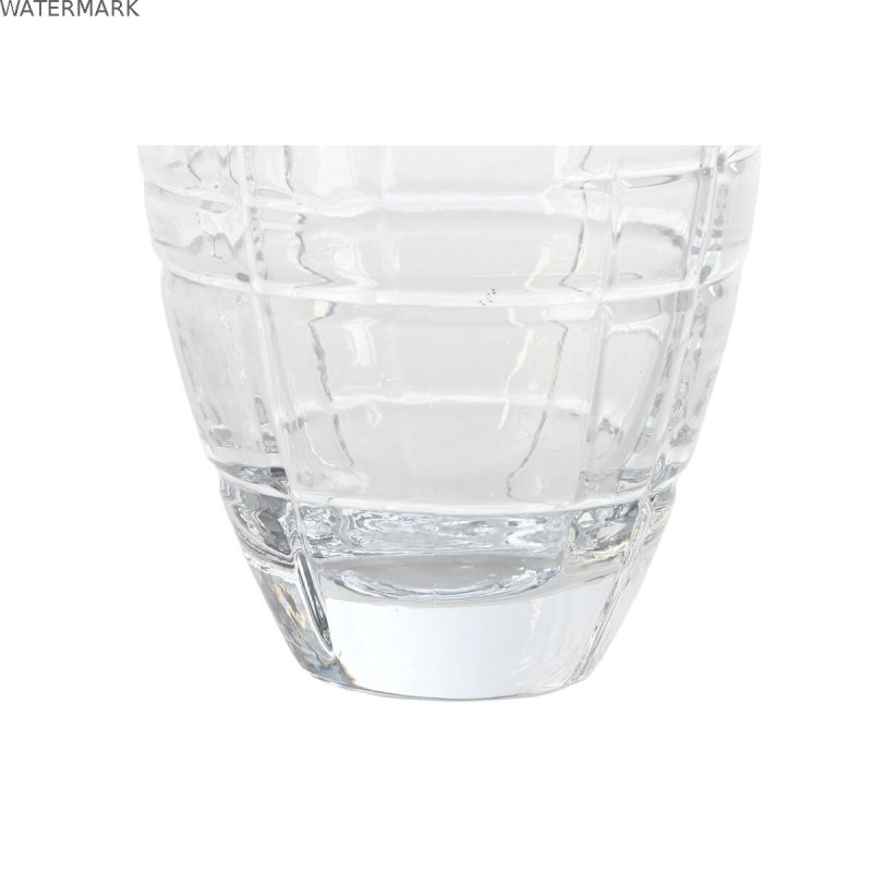 Vase Home ESPRIT Transparent Verre Moderne 11,5 X 11,5 X 28 CM