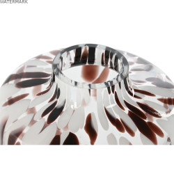 Vase Home ESPRIT Blanc Marron Verre Moderne 15 x 15 x 17 cm