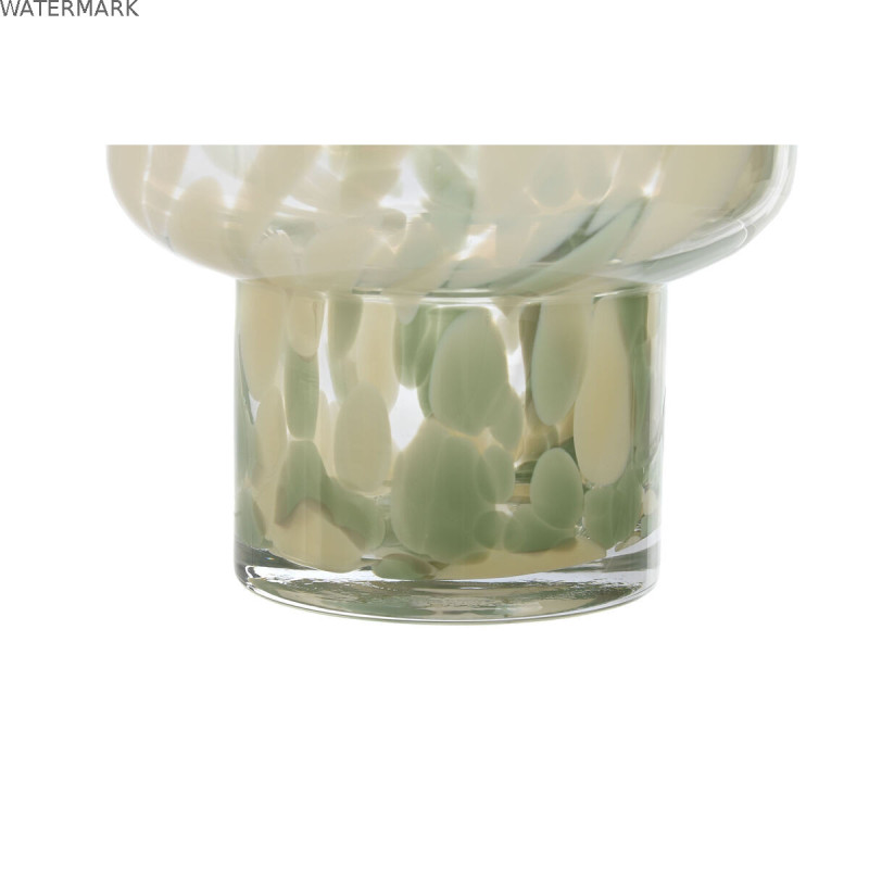 Vase Home ESPRIT Vert Crème Verre Moderne 15 X 15 X 21,5 cm