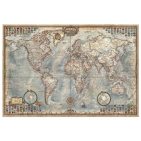 Puzzle Mappemonde EDUCA 4000 Pieces - Collection Adulte - Mixte - A partir de 12 ans