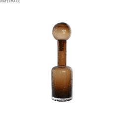 Vase Home ESPRIT Marron Verre Moderne 12,5 X 12,5 X 43,5 cm