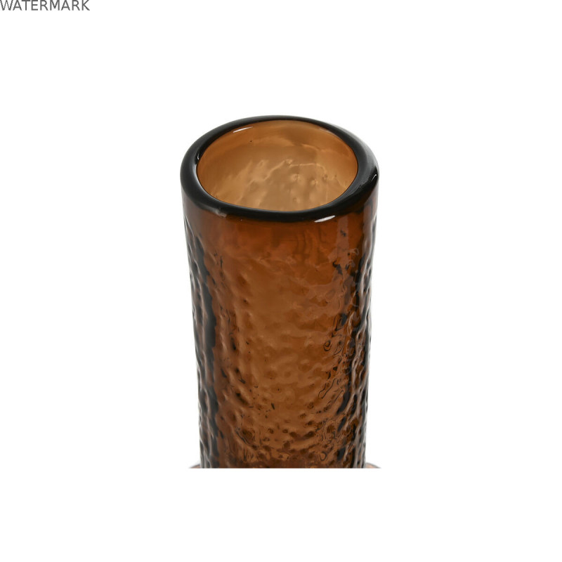 Vase Home ESPRIT Marron Verre Moderne 12,5 X 12,5 X 43,5 cm