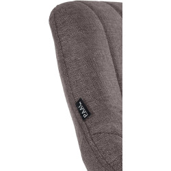 Taburete de bar Milet en tela con base metбlica Gris oscuro,Blanco